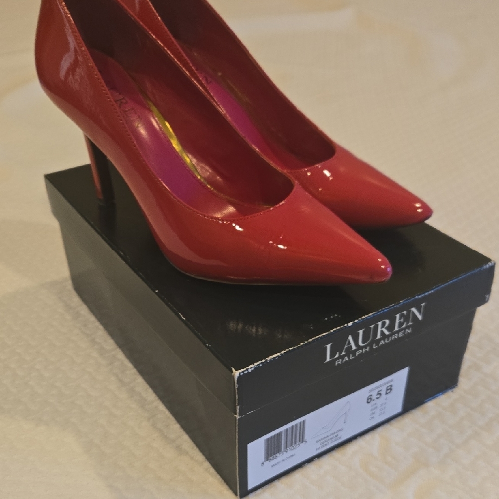 Lauren Ralph Lauren Glossy Red Heels